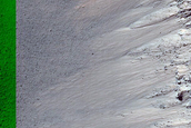 Slope Monitoring of 3-Kilometer Impact Crater in Terra Sabaea