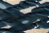 Dune-Ice Topography in Olympia Undae