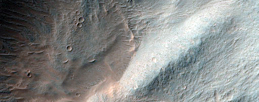 Monitor Crater on Floor of Western Coprates Chasma