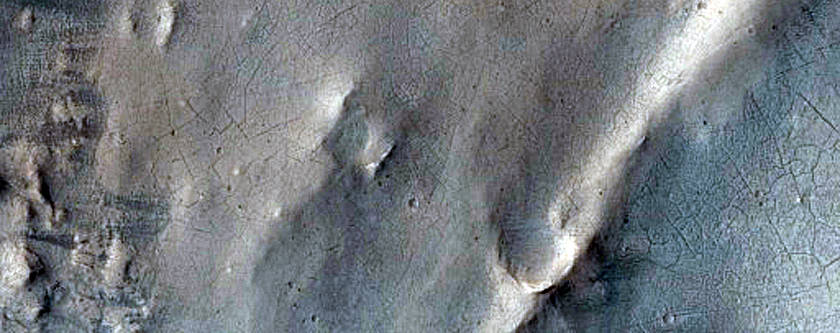 Portion of Ridge in Northwestern Antoniadi Crater