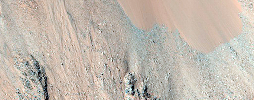 Steep Slopes and Dunes in Coprates Chasma