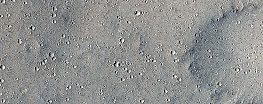 Secondary Craters in Terrain Southwest of Albor Tholus