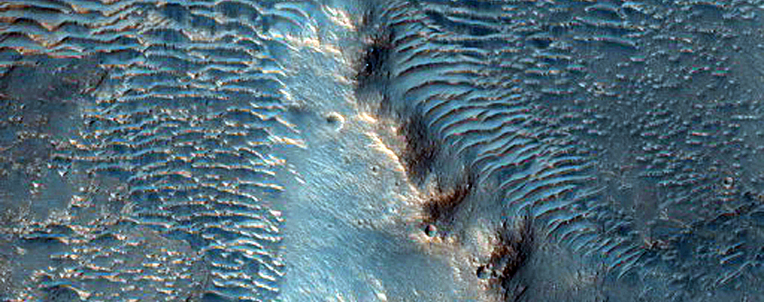 Troughs North of Ganges Chasma