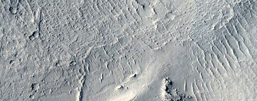 Crater Rim Overtopped by Flow