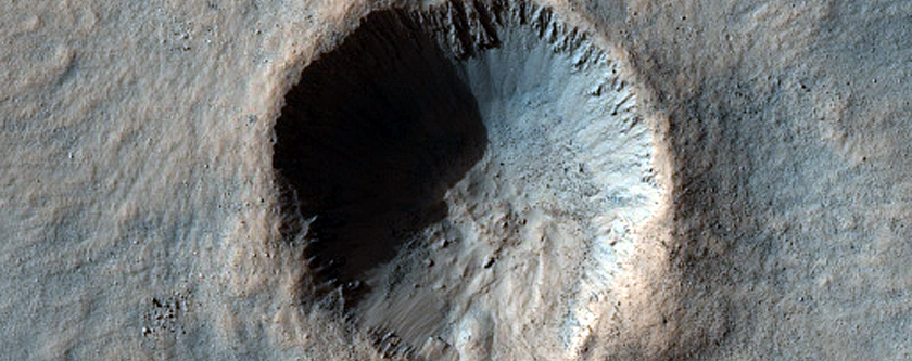 Small Fresh Impact Crater in Terra Sabaea