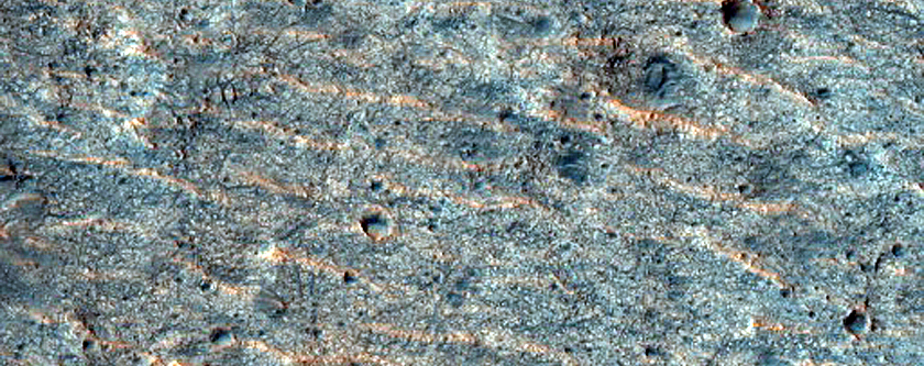 Periodic Bedrock Ridges near Oxia Planum