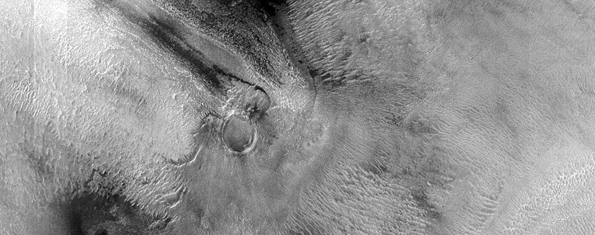 Tongue-Shaped Flow in Valley in Hellas Planitia