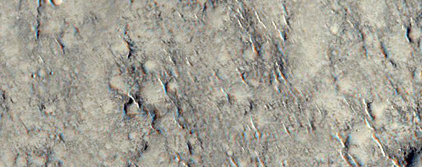 Pitted Cone on Mesa in Isidis Planitia