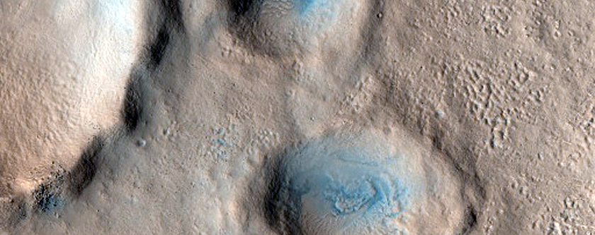 Craters in Utopia Planitia