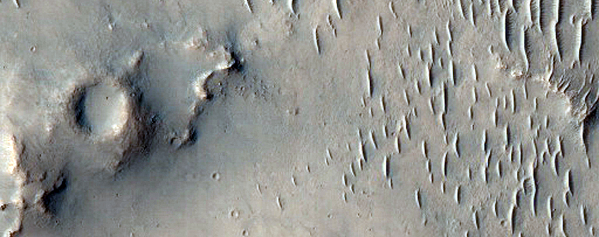 Mound Cluster in Noachis Terra Degraded Crater