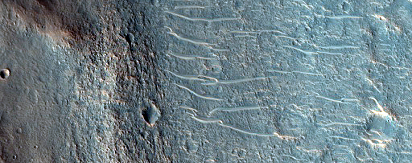 Crater-Edge Mound in Chryse Planitia