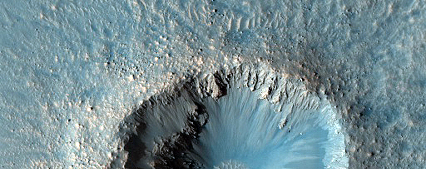 Rayed Impact Crater in Meridiani Planum