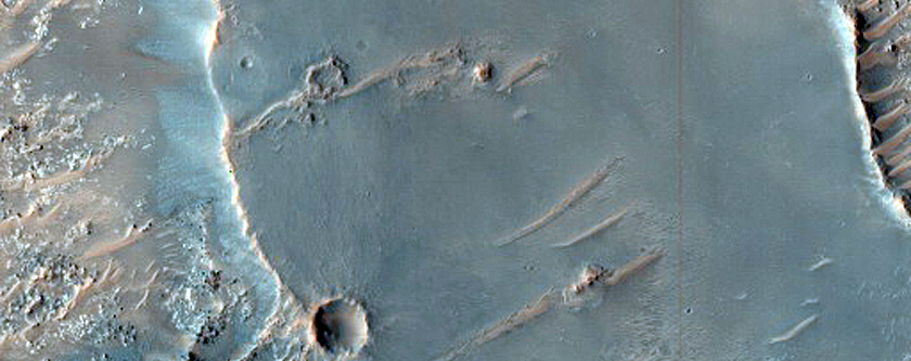 Contact on Floor of Huygens Crater