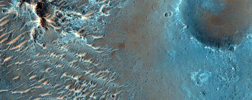 Ridge East of Huygens Crater