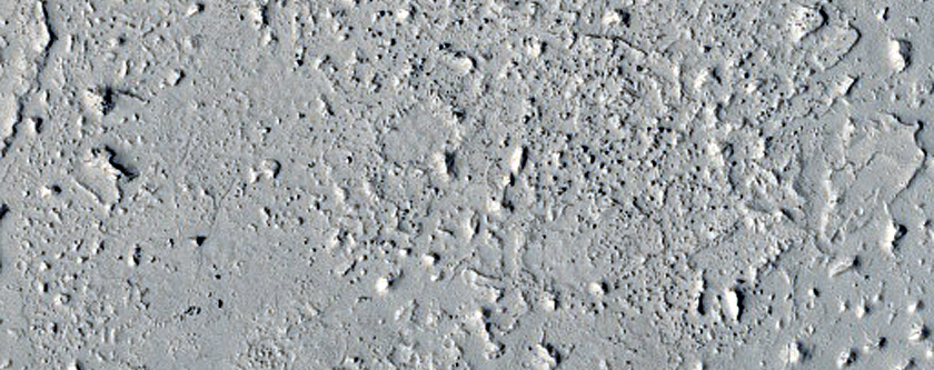 Lava-Crater Interaction in Elysium Planitia