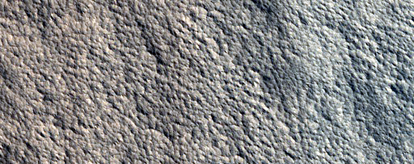 Lineated Valley Material Northwest of Adams Crater
