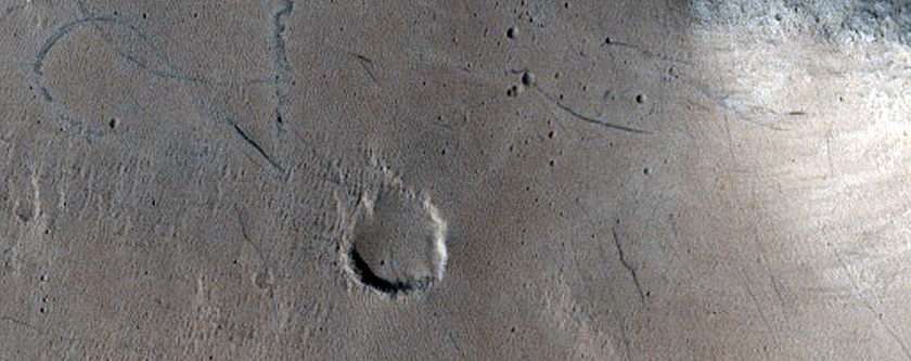 Possible Slope Streaks in Northern Terra Cimmeria