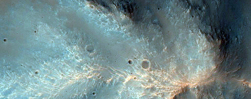 Sharp Mounds near Huygens Crater