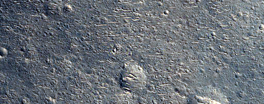 Crater Ejecta in Elysium Planitia