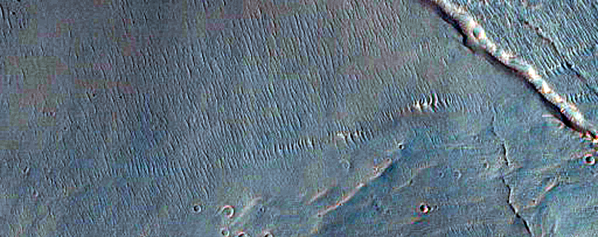 Pole-Facing Gullies in 7-Kilometer Crater within Bond Crater
