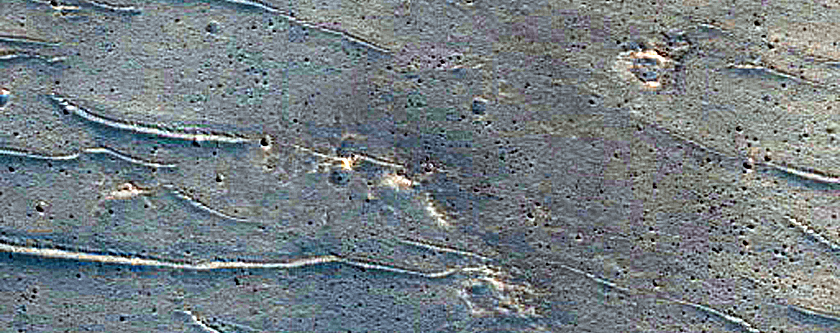Landforms near Valles Marineris