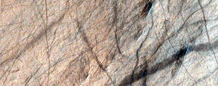 Pit in Mid-Latitude Crater Fill