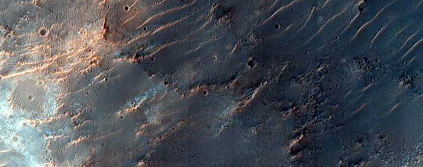 Channels near Huygens Crater