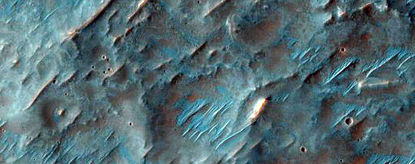 Channel in Huygens Crater
