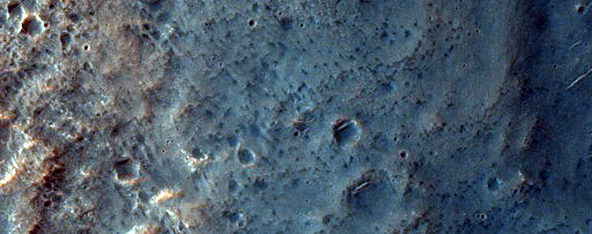 Channels near Huygens Crater