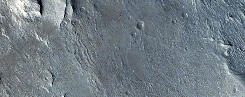 Layered Terrain South of Gill Crater
