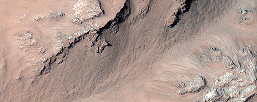 Monitoring Slopes on Hale Crater Central Peaks