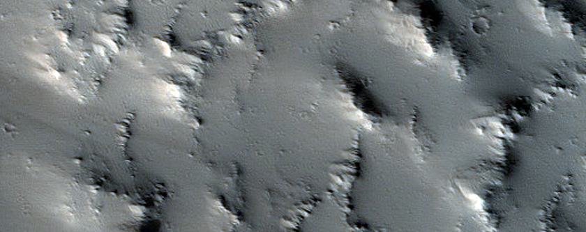 Ejecta of Crater West of Cyane Fossae