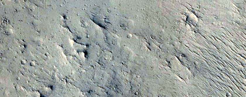 Crater in Avernus Dorsa