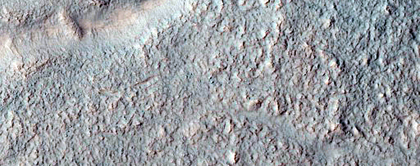 Channels in Southern Mid-Latitude Crater