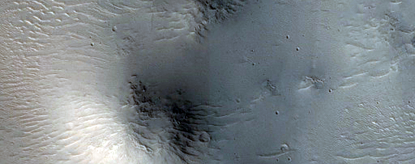 Landforms South of Isidis Planitia