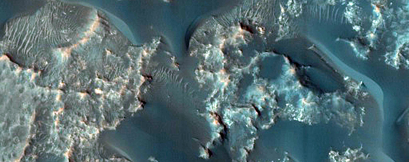 Dunes on Floor of Du Martheray Crater