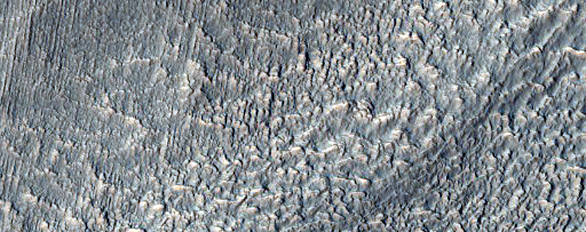 Flow Features in Crater North of Kepler Crater