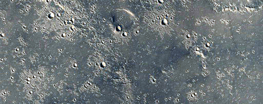 Alluvial Fan or Debris Flow Deposit in Young Crater