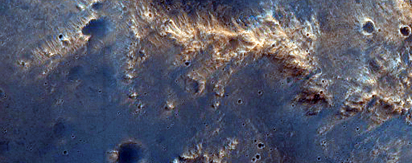 Channel on Crater Wall North of Hellas Region