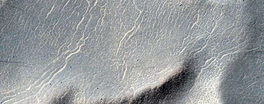 Toe of Lobate Debris Apron on Floor of Barnard Crater