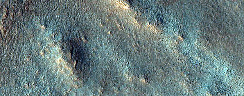 Contact between Bedrock and Polygonised Unit in Utopia Planitia