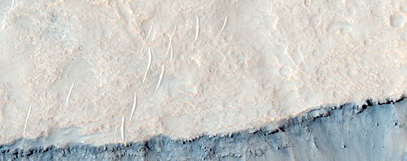 Irregular Graben Features near Koval Sky Crater