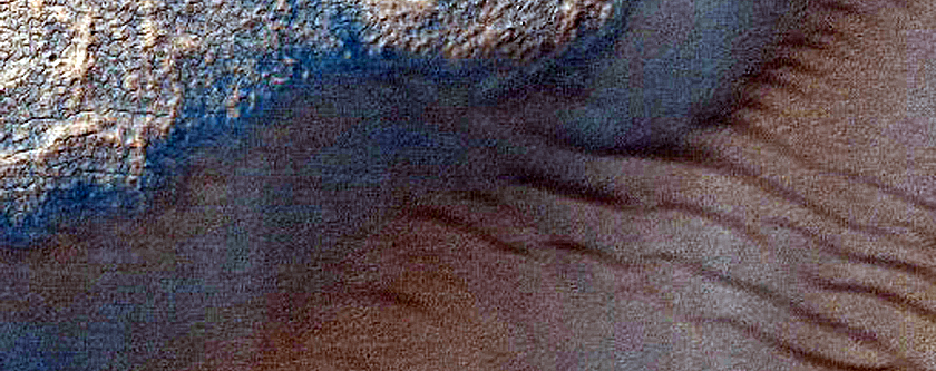 Pit near Central Peak of Barnard Crater
