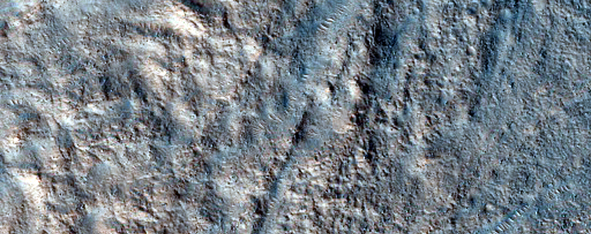 Surface of Crater Ejecta in Deuteronilus Mensae