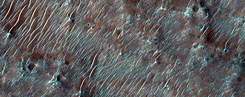 Ridges on Crater Floor in Sinus Sabaeus Region