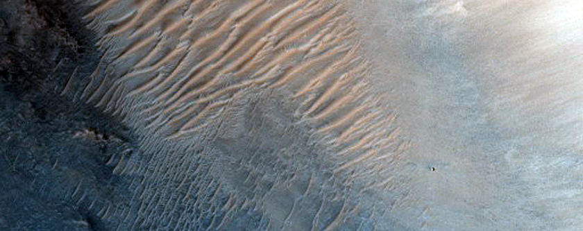 Steep Slopes of Impact Crater