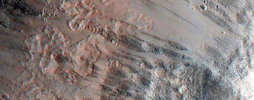 Craters on Tyrrhena Patera
