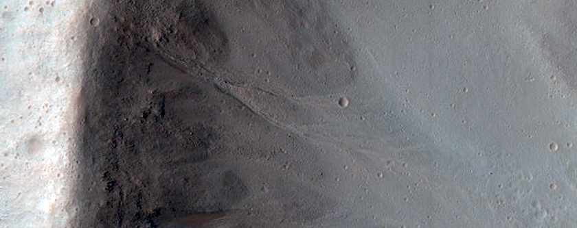 Small Crater with Gullied Wall in Terra Cimmeria