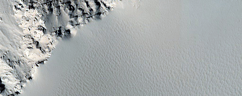 Layered Plateau in Pavonis Mons Fan-Shaped Deposit