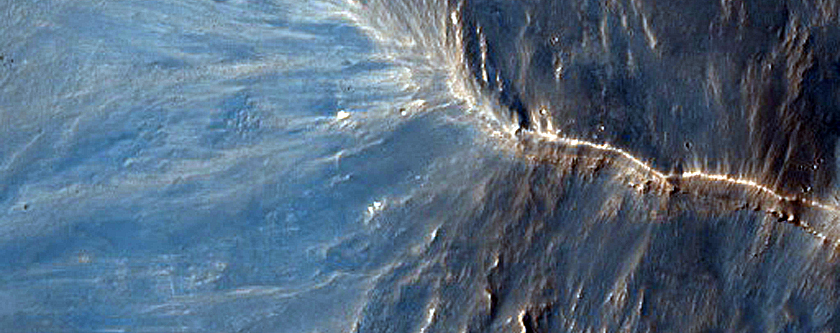 Crater Triggering Landslide